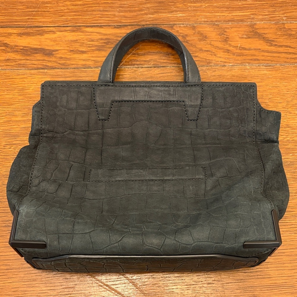 Alexander Wang Croc-Embossed Prisma Skeletal Lunch Bag